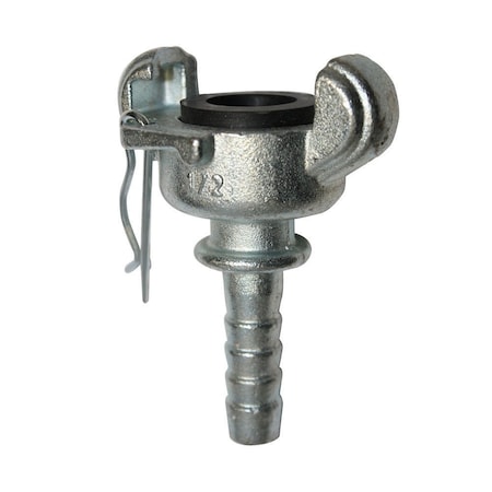 Interstate Pneumatics 1/2 Inch Straight Through Hose Barb Jack Hammer Coupler, PK 100 CU-803-100K